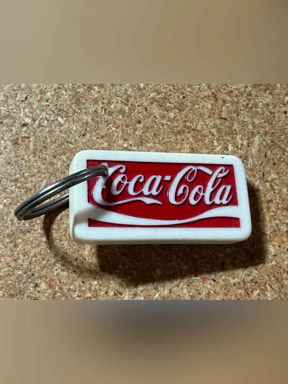 Vintage Logo Coca-Cola Domino Keychain Soda Beverage Memorabilia Collectible